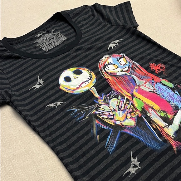 Disney Tops - Striped Jack and Sally shirt